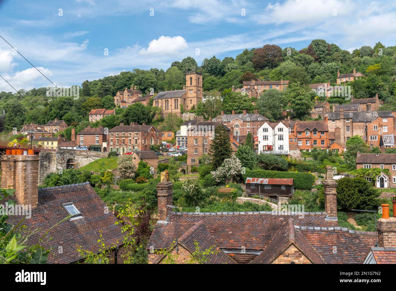 Ironbridge Gorge, UNESCO-Weltkulturerbe, Ironbridge, Telford, Shropshire, England, Großbritannien, Europa Stockfoto