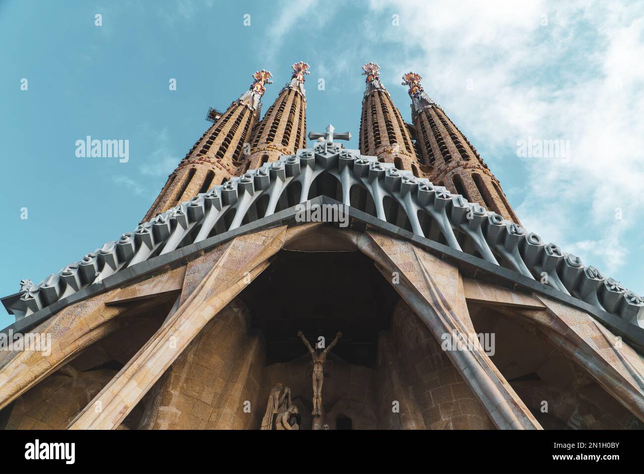 La Sagrada Familia Barcelona Spanien Stockfoto