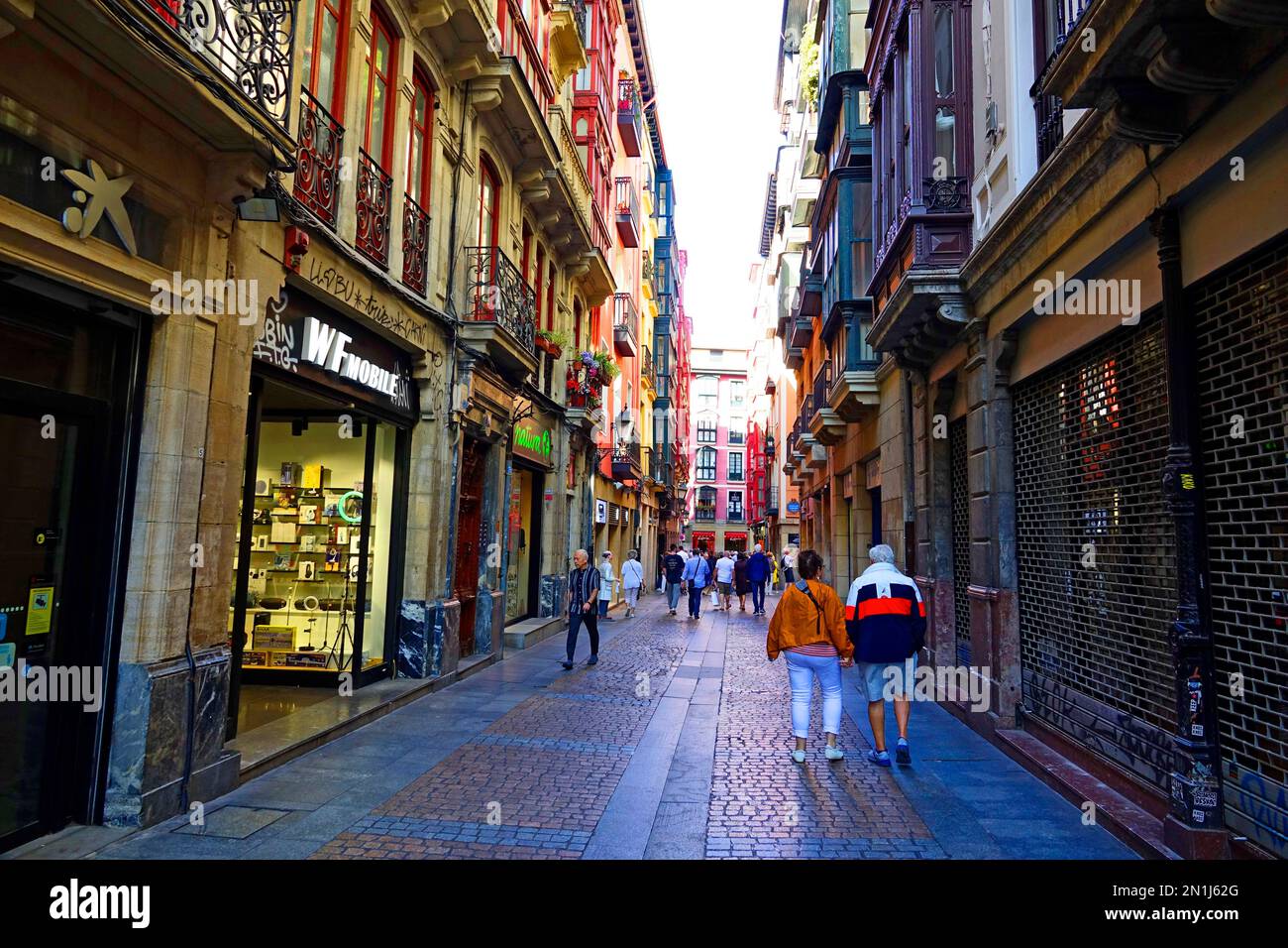 Bilbao ist eine Stadt im Norden Spaniens, die größte Stadt in der Provinz Biskaya und im gesamten Baskenland. Stockfoto