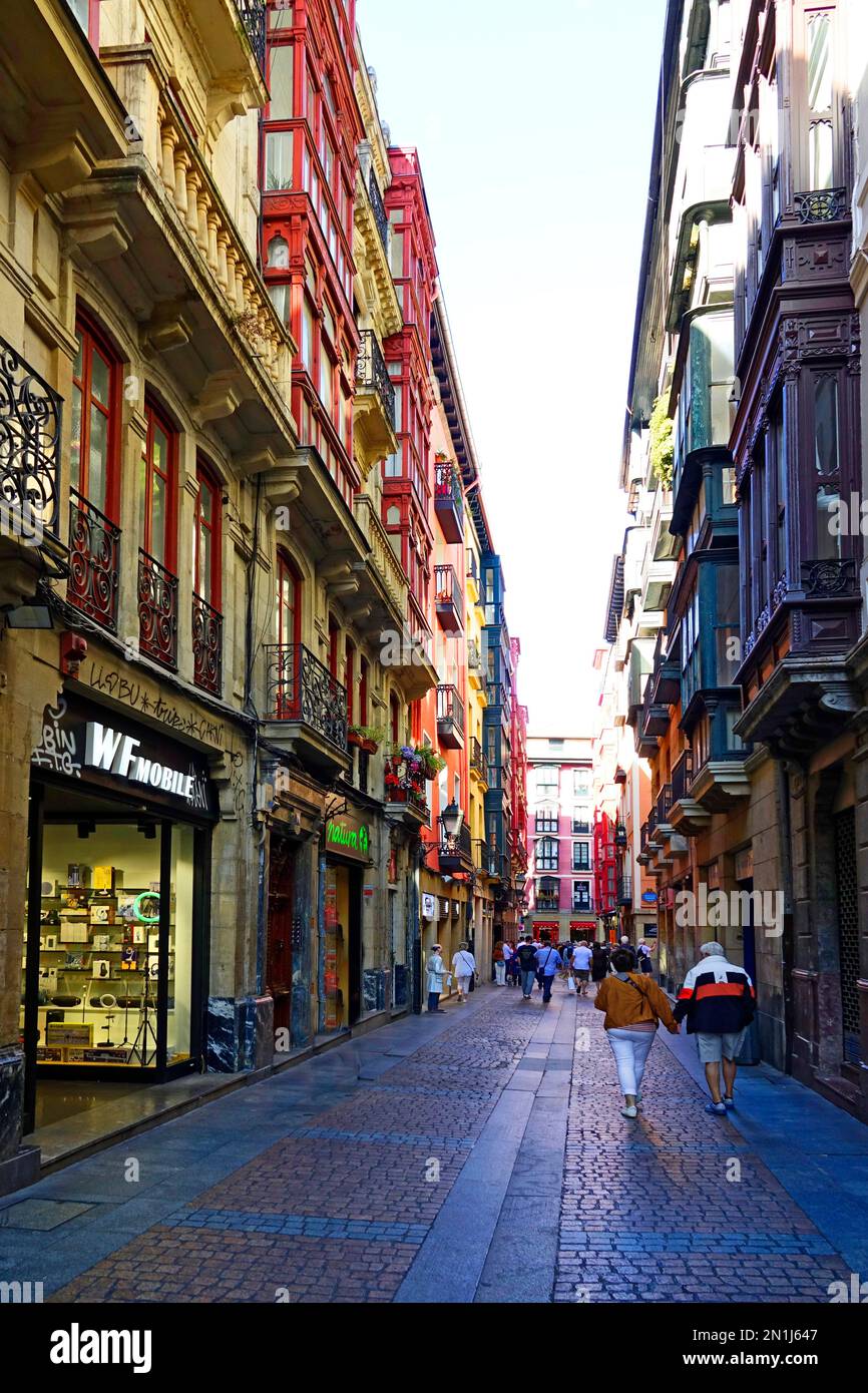 Bilbao ist eine Stadt im Norden Spaniens, die größte Stadt in der Provinz Biskaya und im gesamten Baskenland. Stockfoto