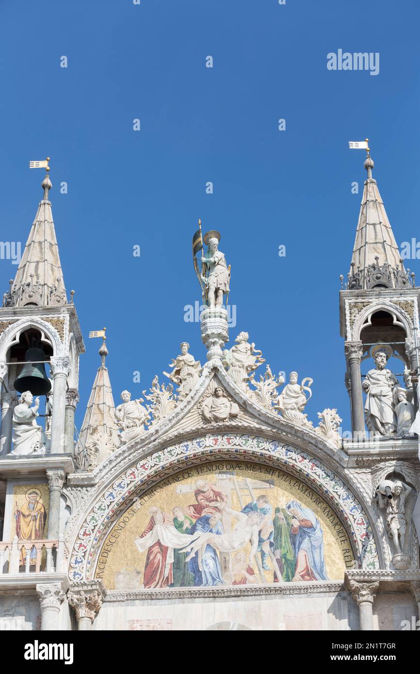Italien, Venedig, die Basilika di San Marco, St. Markusplatz. Stockfoto