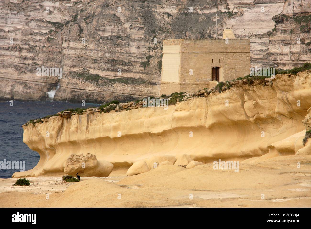 Blick auf Xlendi auf Gozo Malta Stockfoto