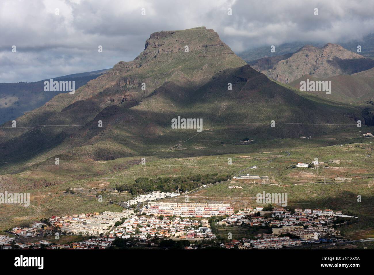 Blick von oben auf Los Cristianos Teneriffa Stockfoto