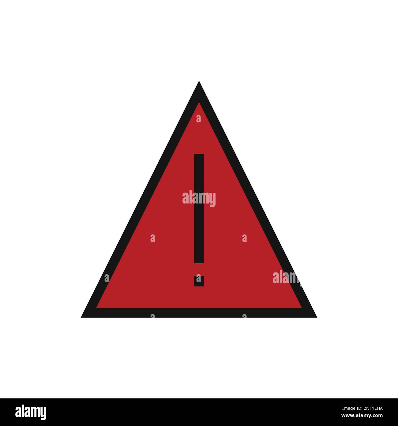 Symbol der Warnlinie auf weißem Hintergrund isoliert. Schwarzer, flacher Klassiker mit modernem Umriss. Lineares Symbol und bearbeitbare Kontur. Einfach und Pixelleistung Stock Vektor