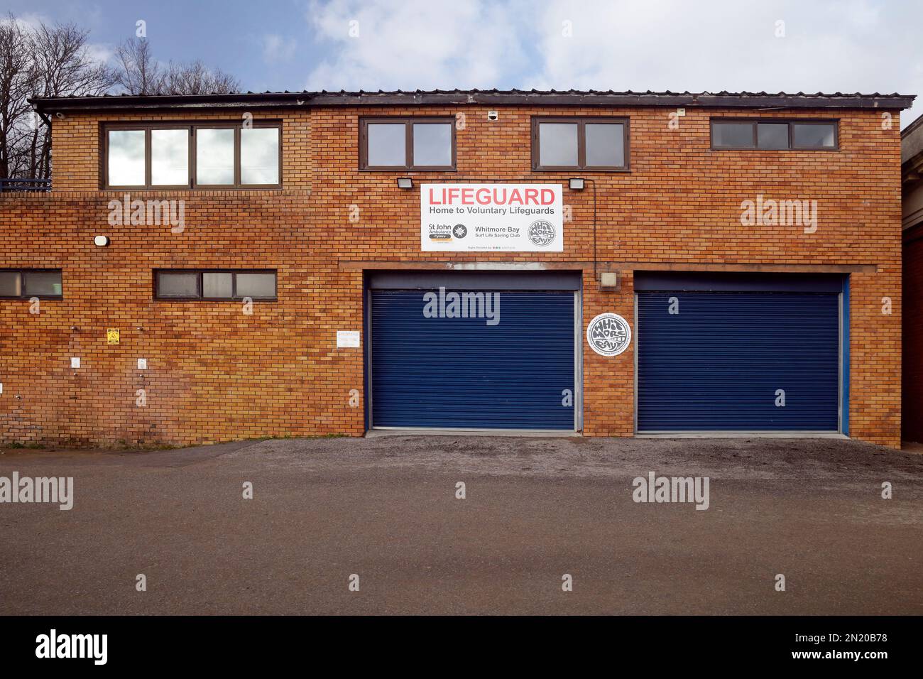 Freiwillige Rettungsschwimmerstation, Barry Island. South Wales, Aufgenommen Im Januar 2023. Im Winter. Stockfoto