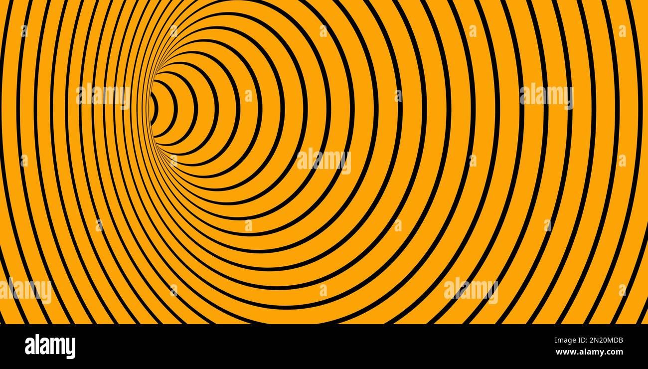 Wurmloch optische Täuschung, Bewegung. Optischer Kunsthintergrund. Stock Vektor