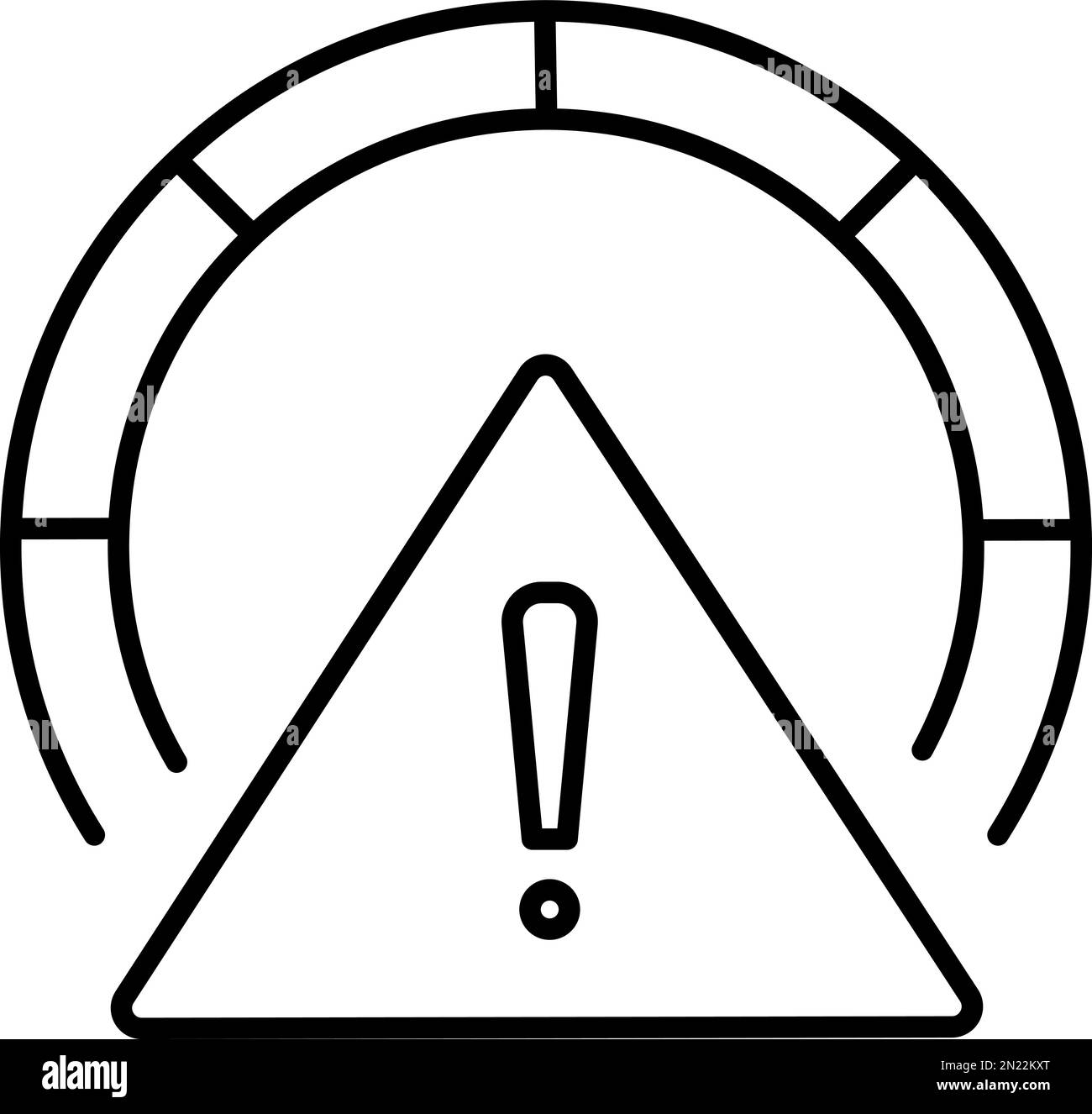 Geschwindigkeitsbegrenzung, Liniensymbol auf transparentem Hintergrund. Umriss Geschwindigkeitsbegrenzung, Liniensymbol Stock Vektor