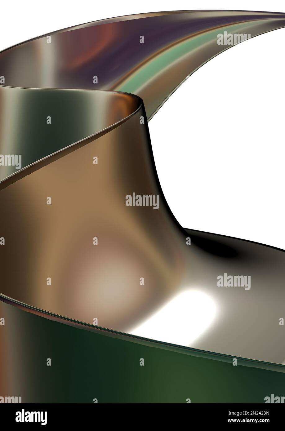 Dunkelgoldene überlappende Metallplatten Abstraktes, dramatisches, modernes, luxuriöses und exklusives 3D-Rendering-Grafikelement Hintergrundmaterial. Hoher q-Wert Stockfoto