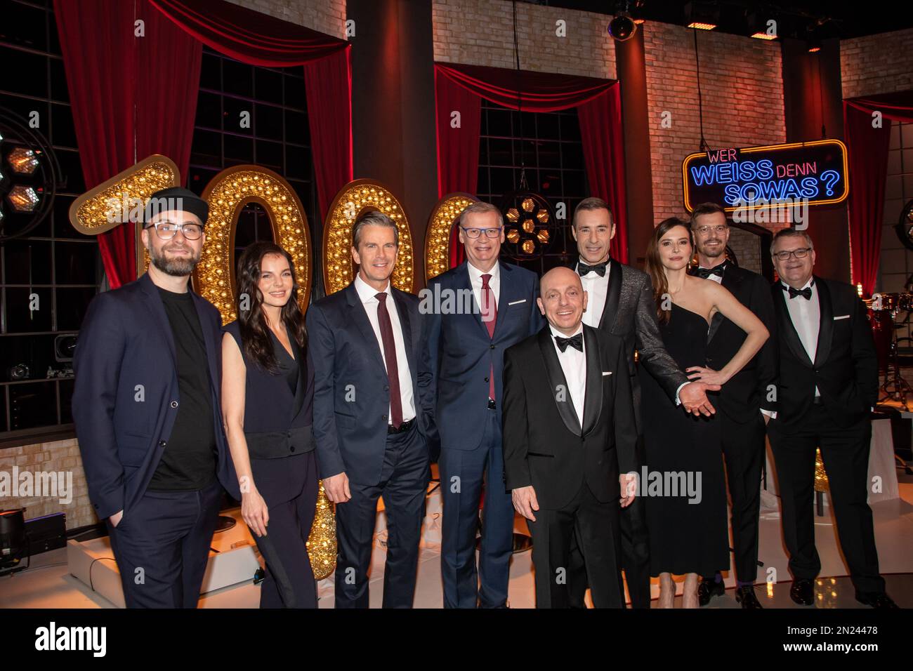 Mark Forster, Yvonne Catterfeld, Markus Lanz, Guenther Jauch, Bernhard Hoecker, Kai Pflaume, Katrin Bauerfeind, Joko Winterscheidt, Elton beim Fototermin na Stockfoto