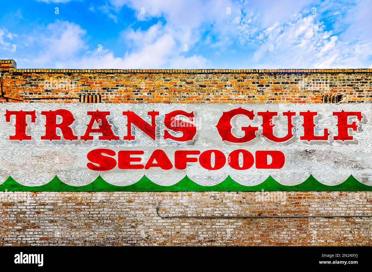 Trans Gulf Seafood wird am 30. Januar 2023 in Mobile, Alabama, gezeigt. Der Fischmarkt verkauft lokale Meeresfrüchte. Stockfoto