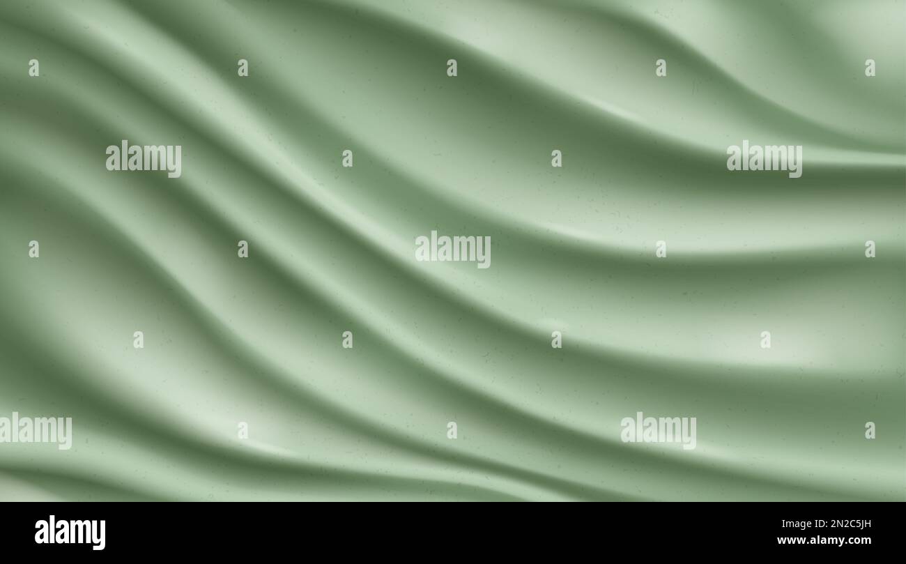 Textur von Tonmaske, Schönheitscreme, Spa-Kosmetikprodukt. Abstrakter Hintergrund der glatten Oberfläche von Schlammmaske, Gel, Hautpflegeprodukt, Körpercreme, Vektor realistische Illustration Stock Vektor