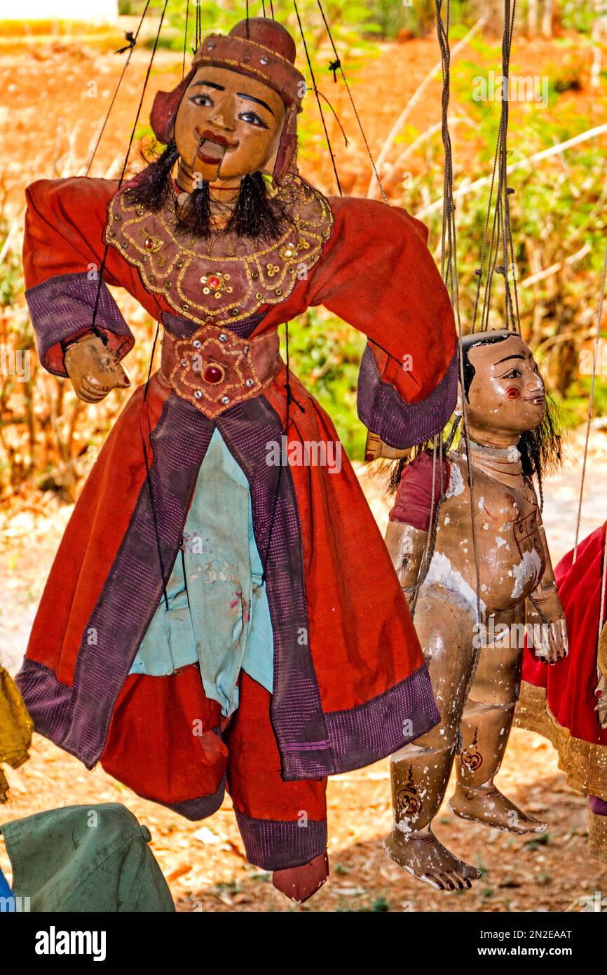 Marionettenpuppen, Myanmar, Myanmar Stockfoto