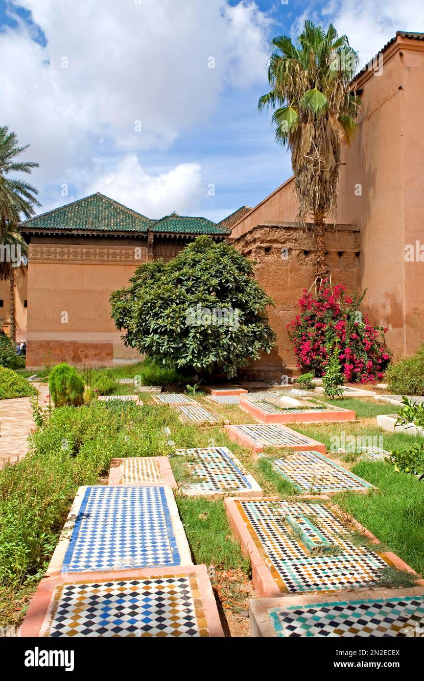 Tombeaux des Saadiens, die Saadier-Gräber, Marrakesch, Marokko Stockfoto
