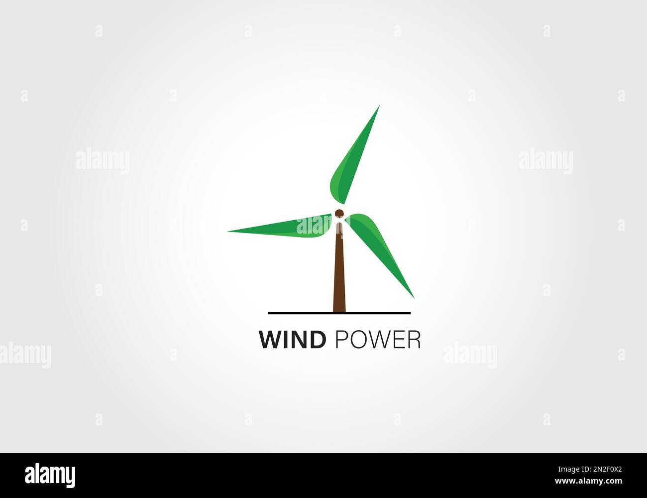 Windenergie Logo Vorlage Design Vektor oder Symbol Stock Vektor