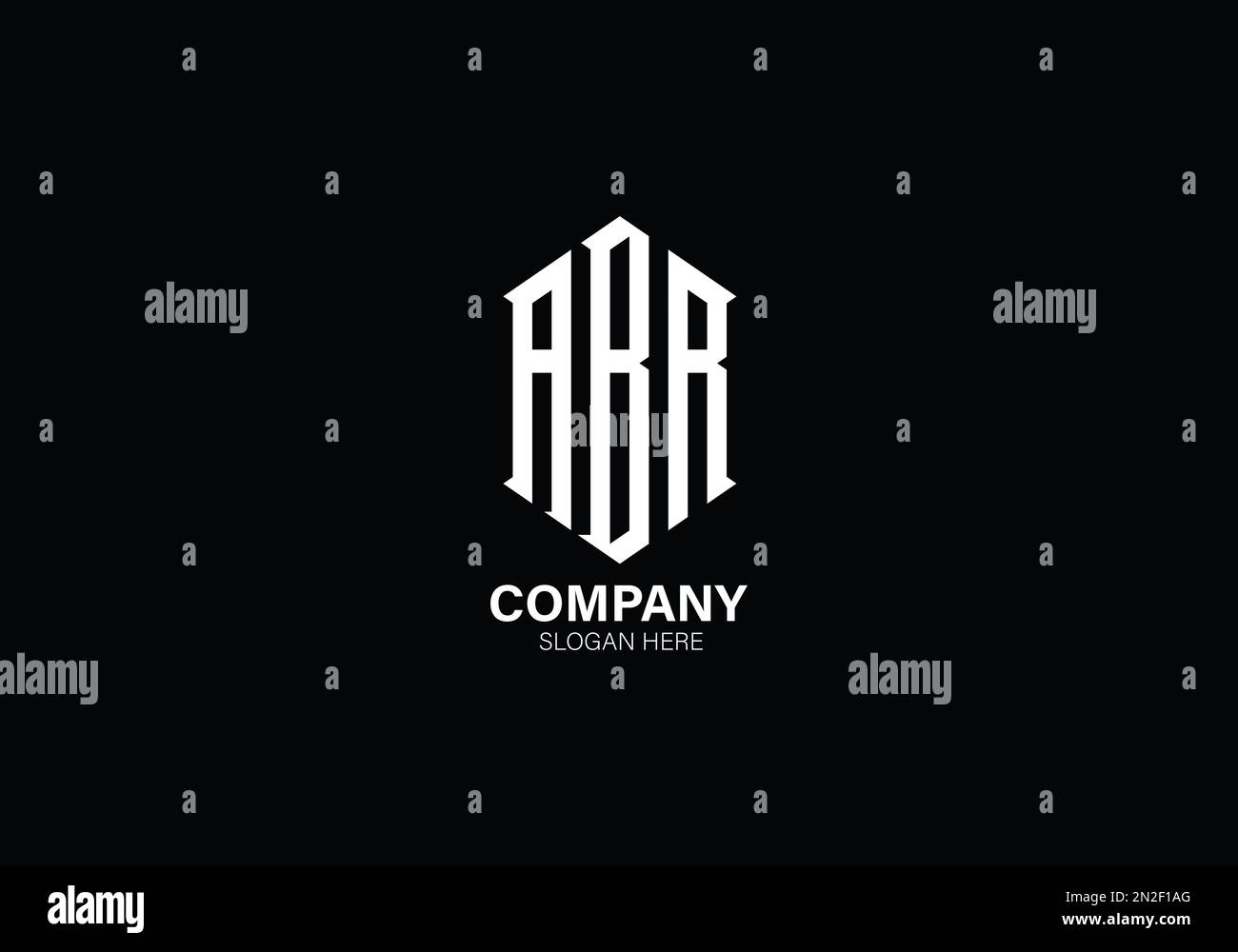 Alphabet AEHP-Illustration – Vorlage für Monogramm-Vektor-Logo in weißer Farbe und schwarzem Hintergrund Stock Vektor