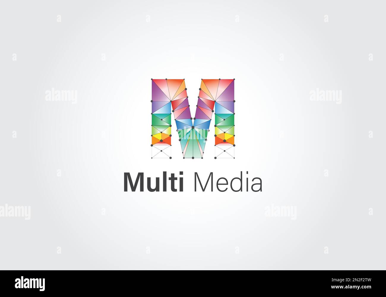 Element „Connect Line Letter M Logo Design Template“ Stock Vektor