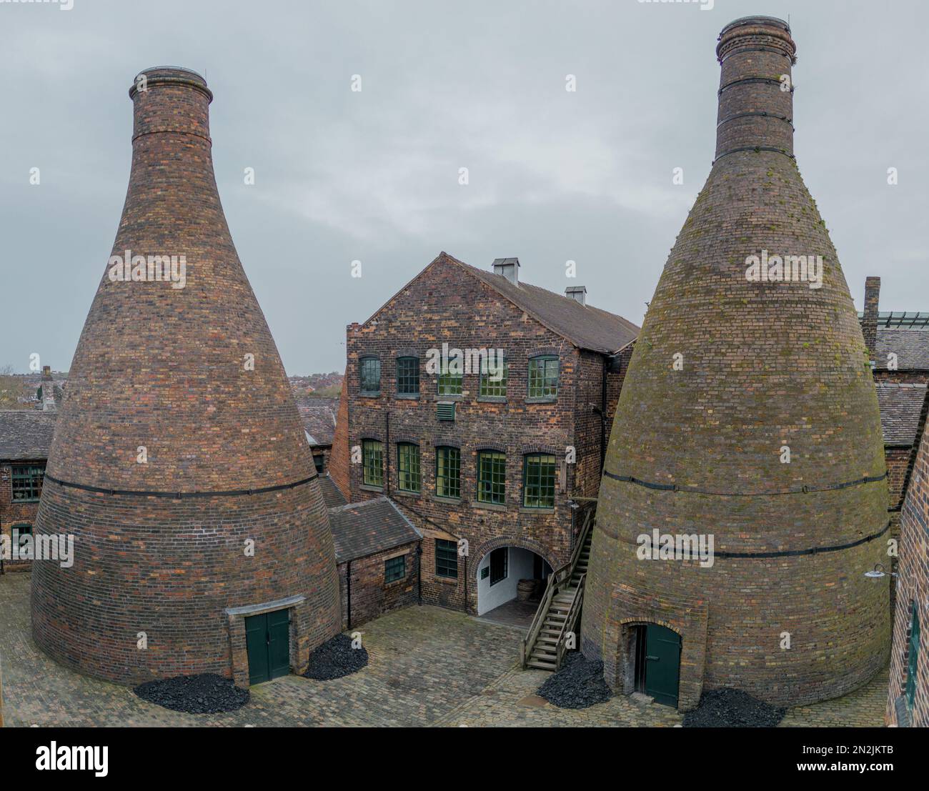 Stoke-on-trent, Staffordshire, England, Old Gladstone Potteries und Museum mit Flaschenöfen im Zentrum von Stoke on Trent, Staffordshire, Großbritannien. Stockfoto