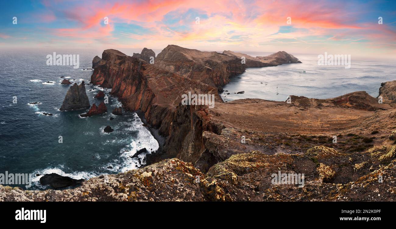 Landschaft der Insel Madeira - Ponta de sao Lourenco, Portugal Stockfoto