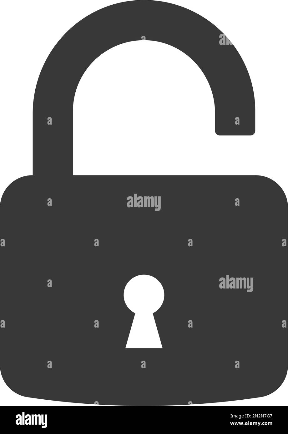Symbol „Schloss öffnen“. Entsperrte Sperre auf transparentem Hintergrund. Sicherheitssymbol für Websitedesign, Logo, App. Sicherheitsschutz Stock Vektor