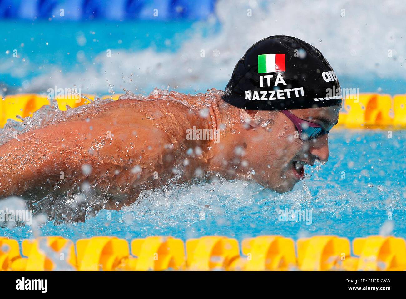 Rom, Italien, 15. August 2022. Alberto Razzetti aus Italien tritt bei der LEN European Aquatics Championships 2022 im Stadio del Nuoto in Rom an. 15. August 2022. Kredit: Nikola Krstic/Alamy Stockfoto