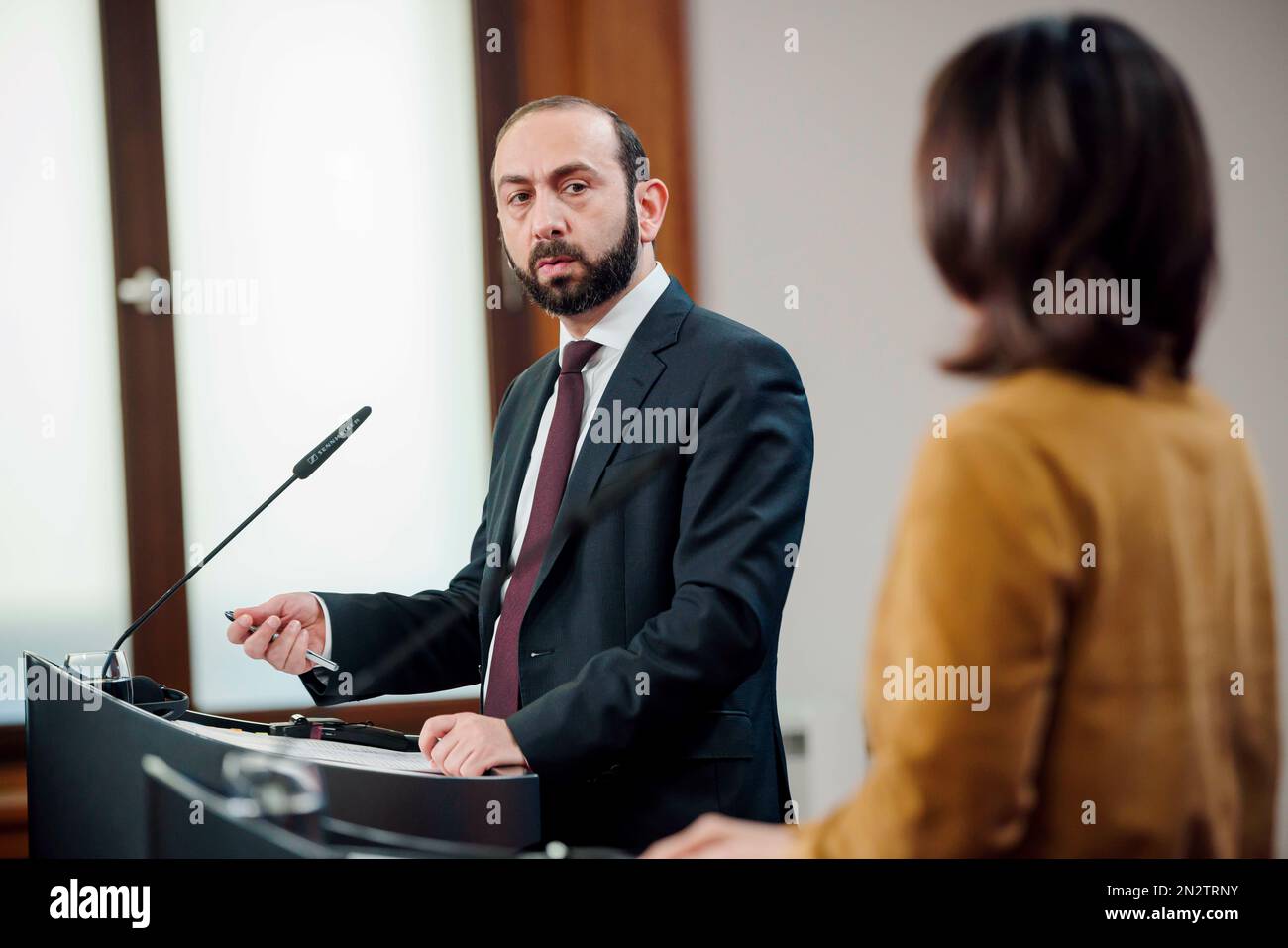 Berlin, Deutschland. 07. Februar 2023. Ararat Mirsoyan, Außenminister Armeniens. Berlin, 7. Februar 2023 Kredit: dpa/Alamy Live News Stockfoto