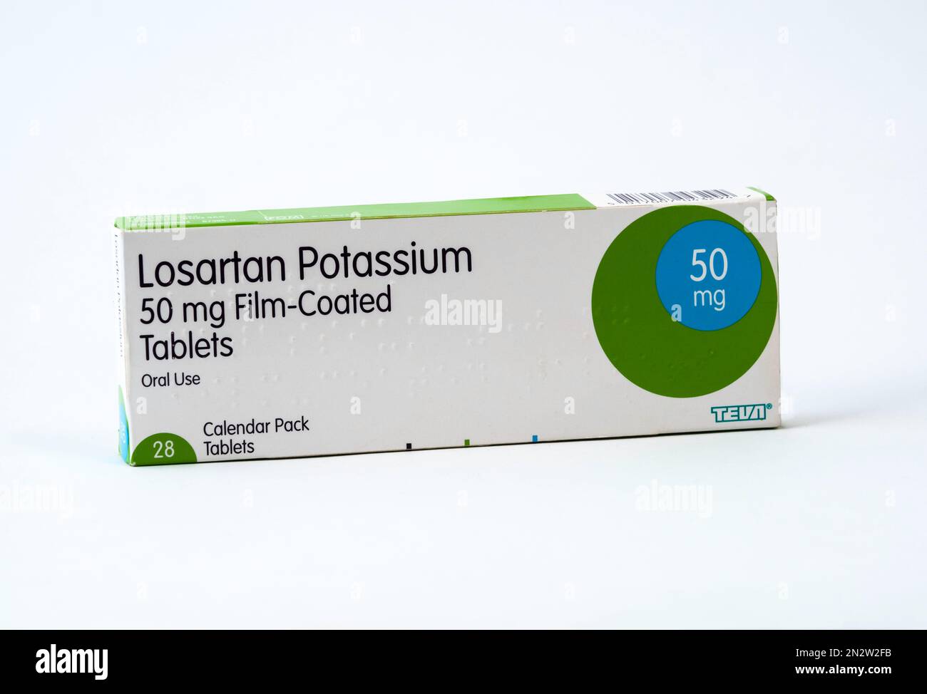 Losartan Potassium: Ein Hochdruckmittel. Angiotensin-Rezeptorenblocker (ARB)-Familie der Medikation Stockfoto