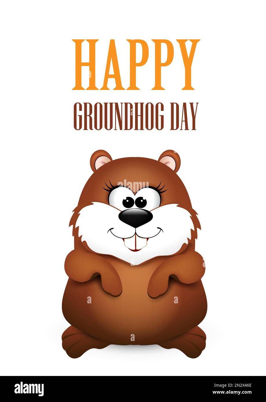 „Happy Groundhog Day“-Design Stock Vektor