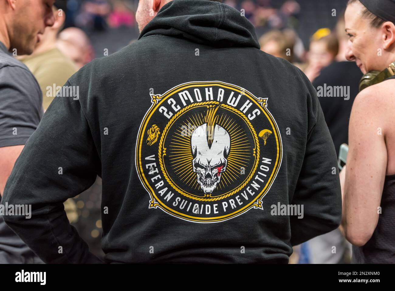 7. jährliche Boston BFit Challenge First Responder Support Climb mit Unterstützung von National Grid im Boston TD Garden. Stockfoto