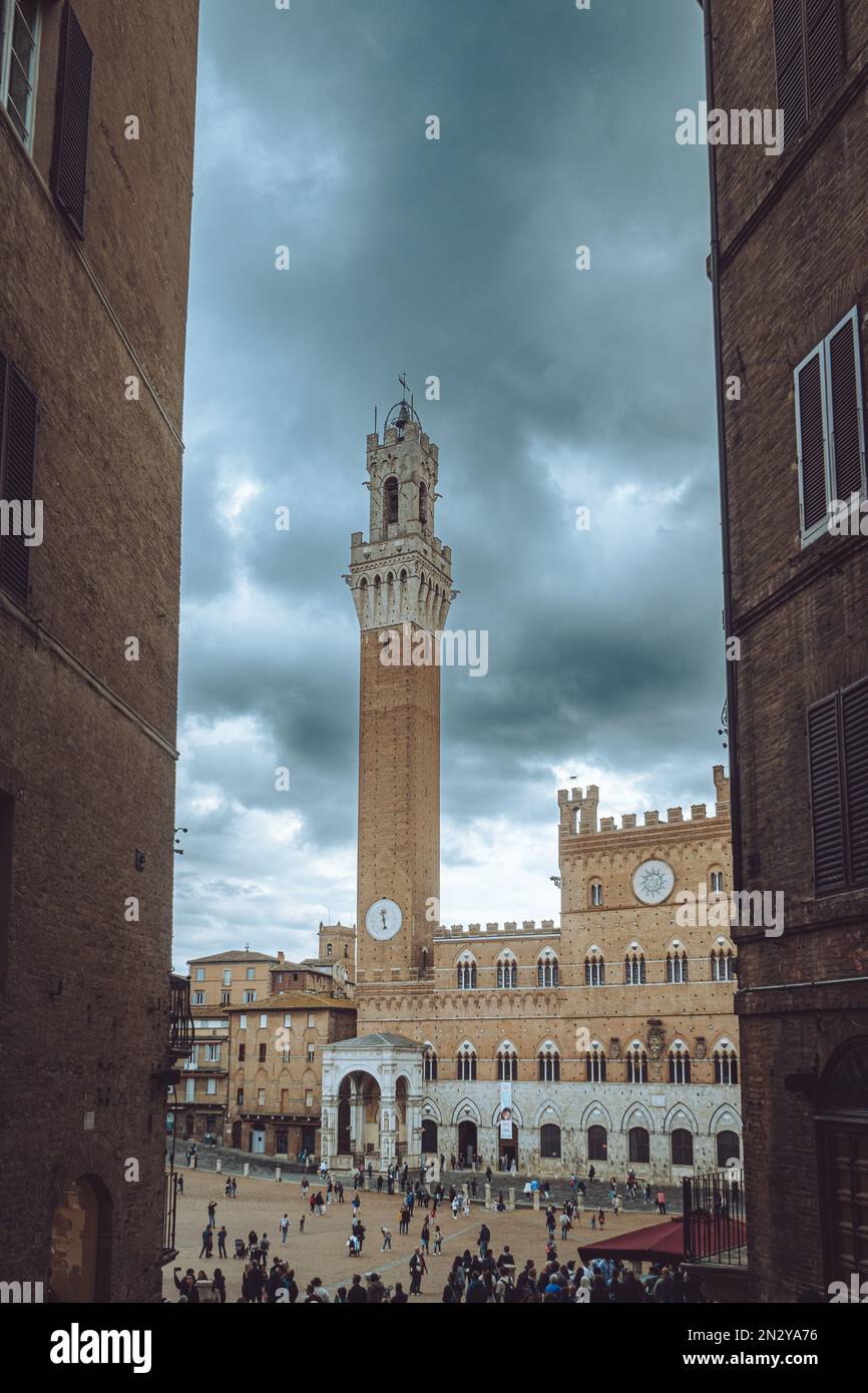 Turm von Mangia Siena Florenz Italien Stockfoto