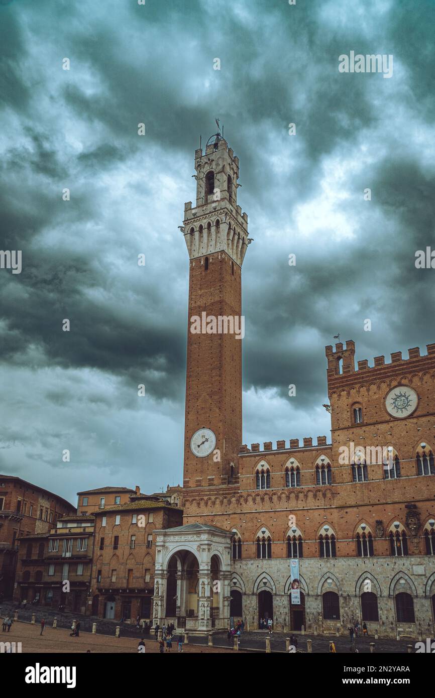 Turm von Mangia Siena Florenz Italien Stockfoto
