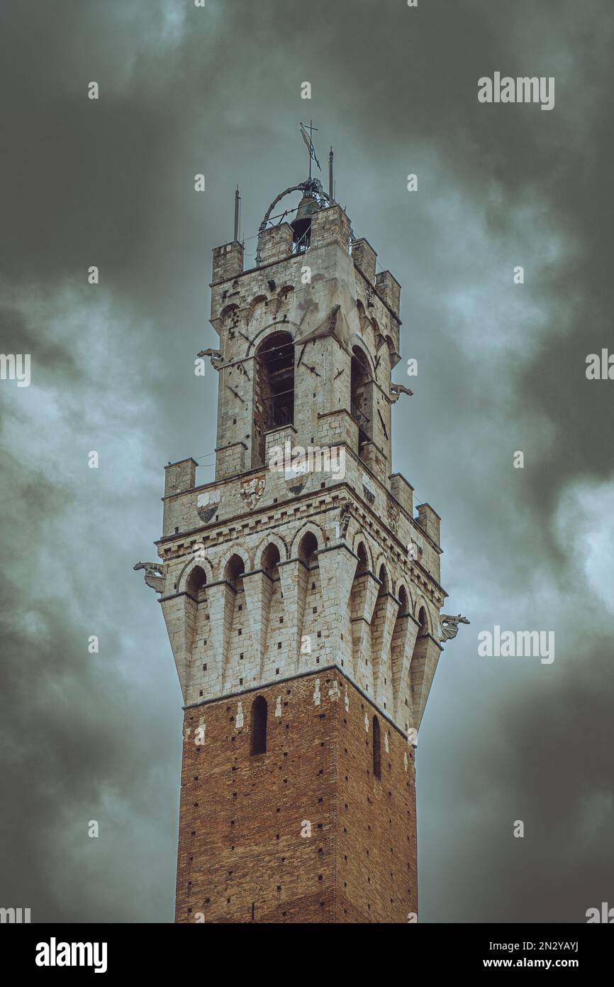 Turm von Mangia Siena Florenz Italien Stockfoto