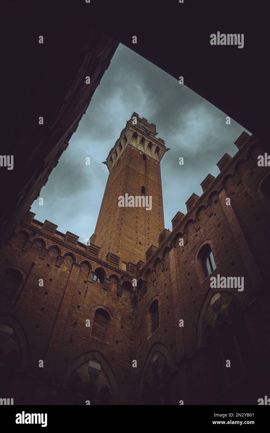 Turm von Mangia Siena Florenz Italien Stockfoto