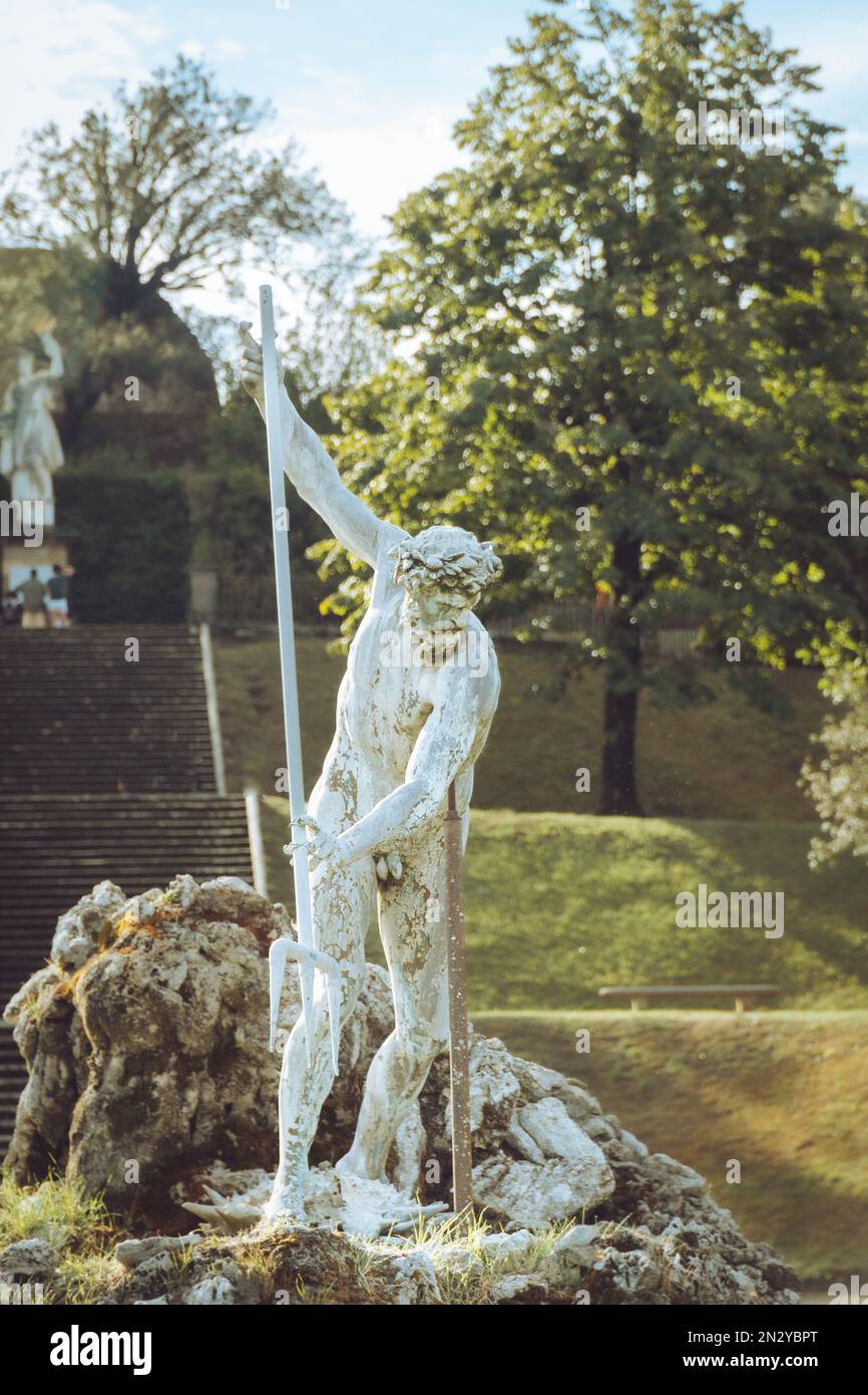 Neptun-Statue in Florenz Boboli-Gärten Pitti-Palast Stockfoto