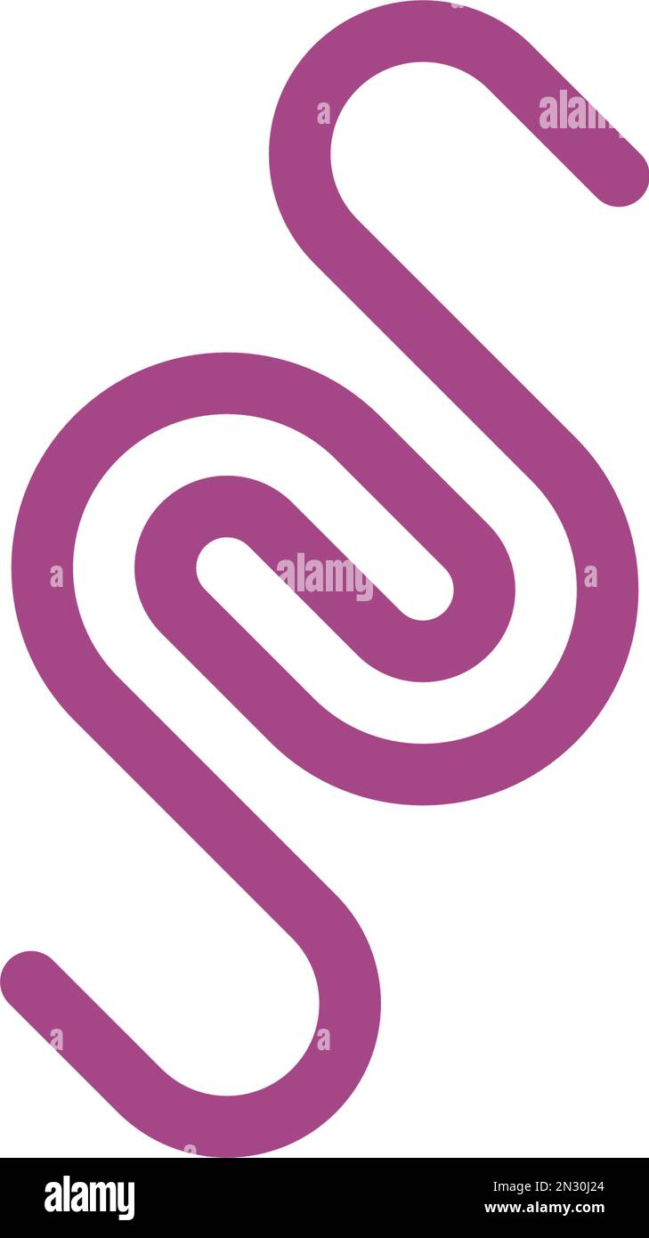 Logo mit zwei Buchstaben und Symboldesign Stock Vektor