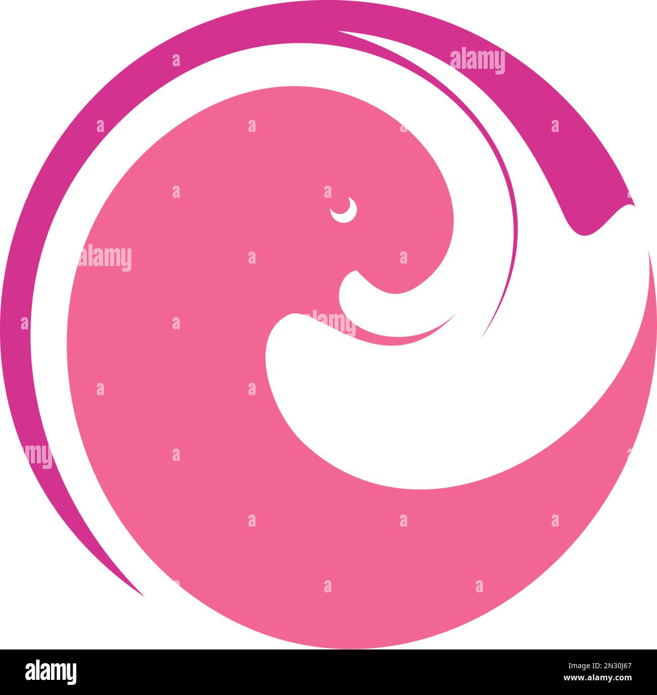 Embryo-Logo-stilisierter Symbolvektor Clipart Stock Vektor