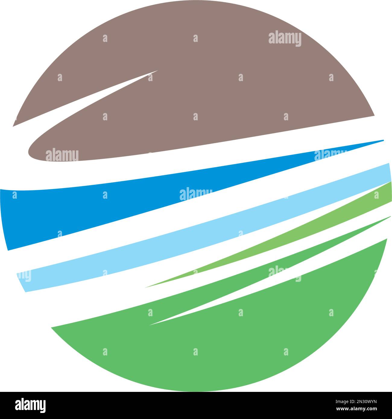 Vektordesign mit Berg- und Flusslandschaft Stock Vektor