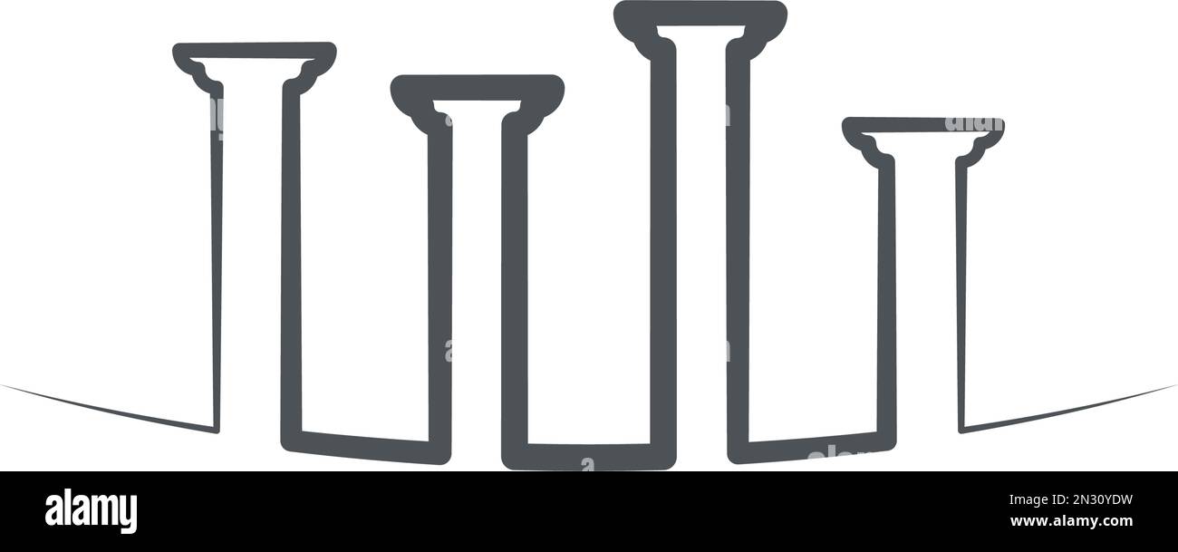 Designelement zur Darstellung der Säulenvektoren Stock Vektor