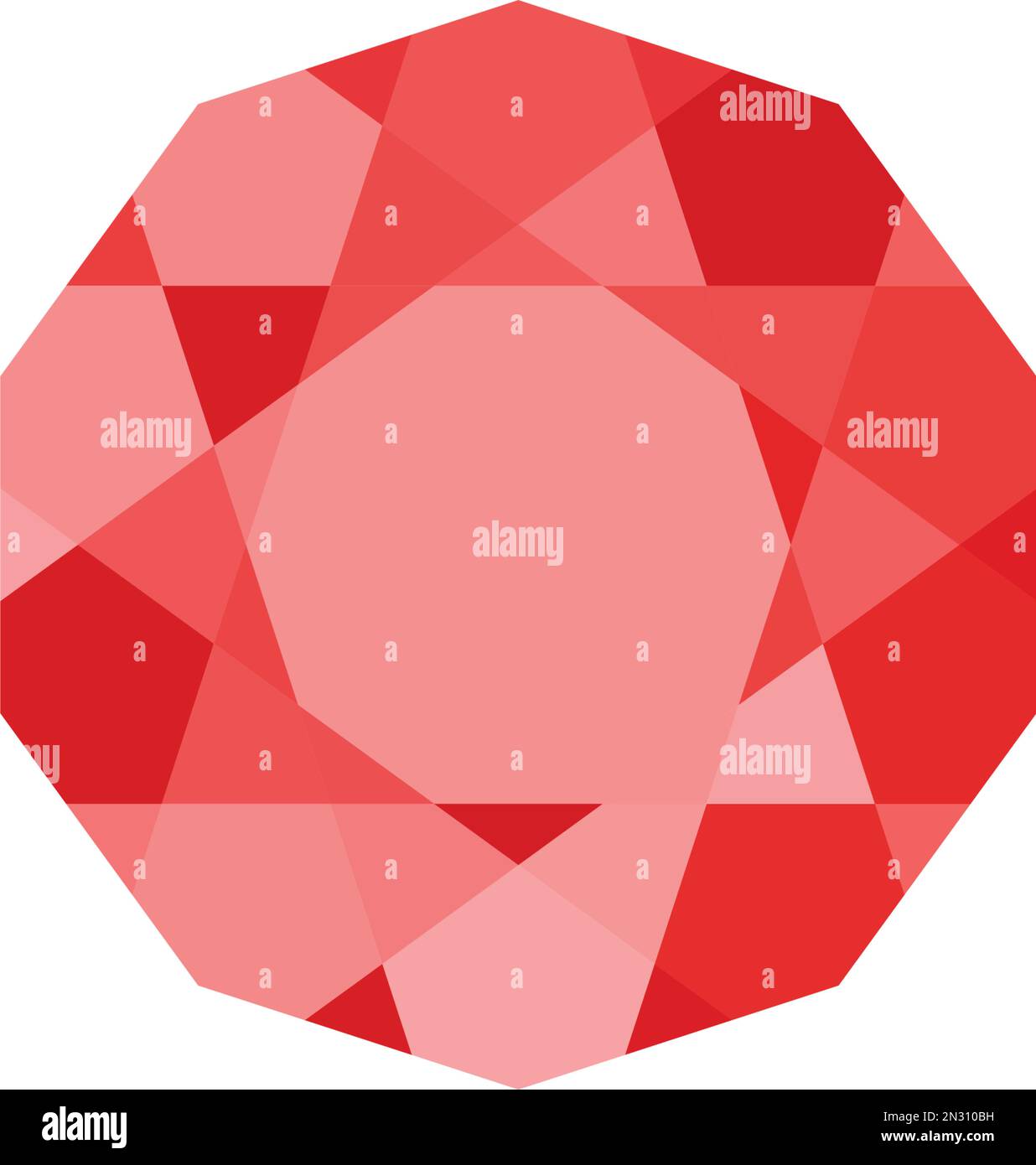 ruby-Edelstein-Vektor-Logo im Clipart-Design Stock Vektor