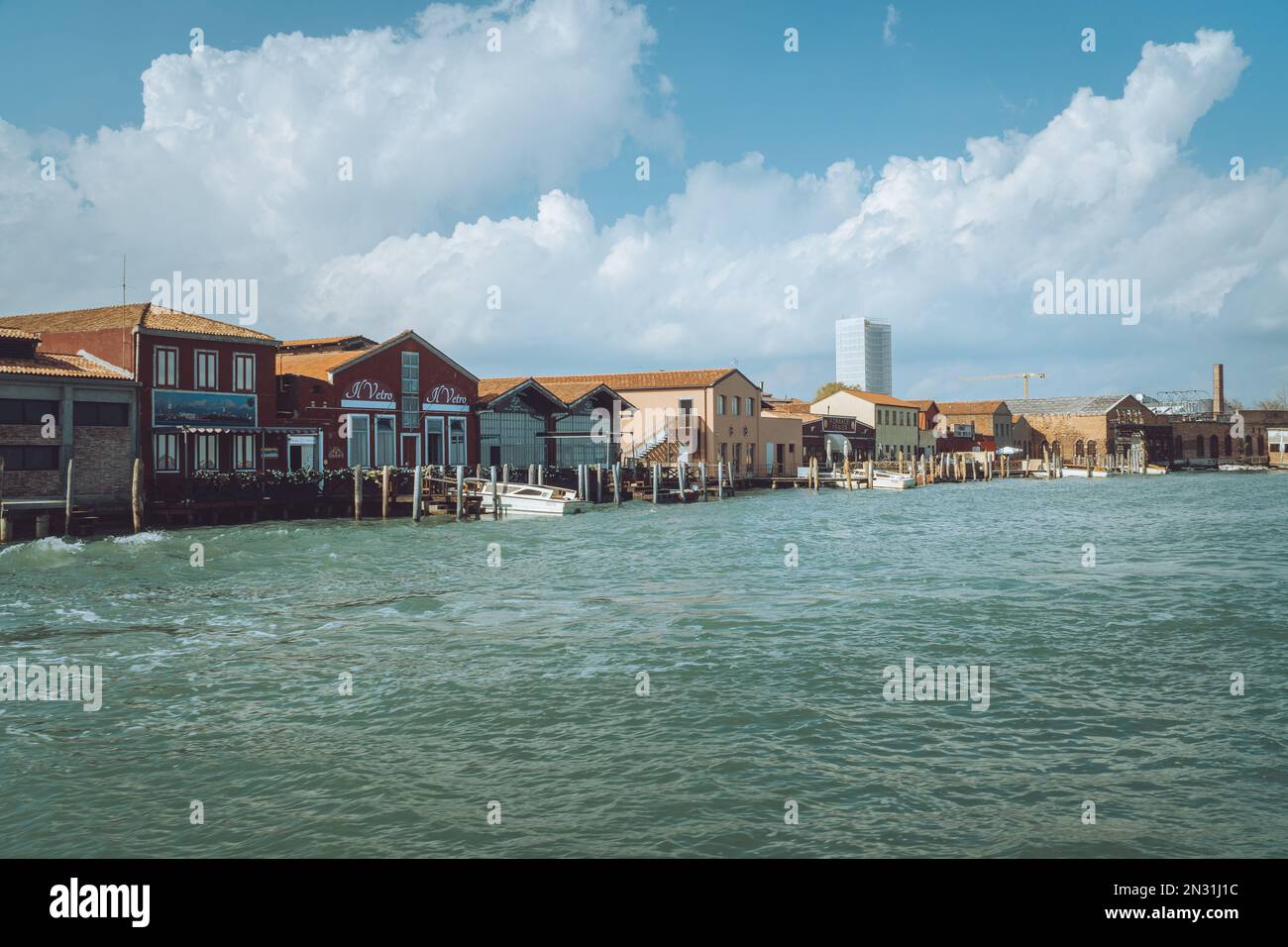 Burano Venedig Landschaft Wunderschöne Straßen Stockfoto