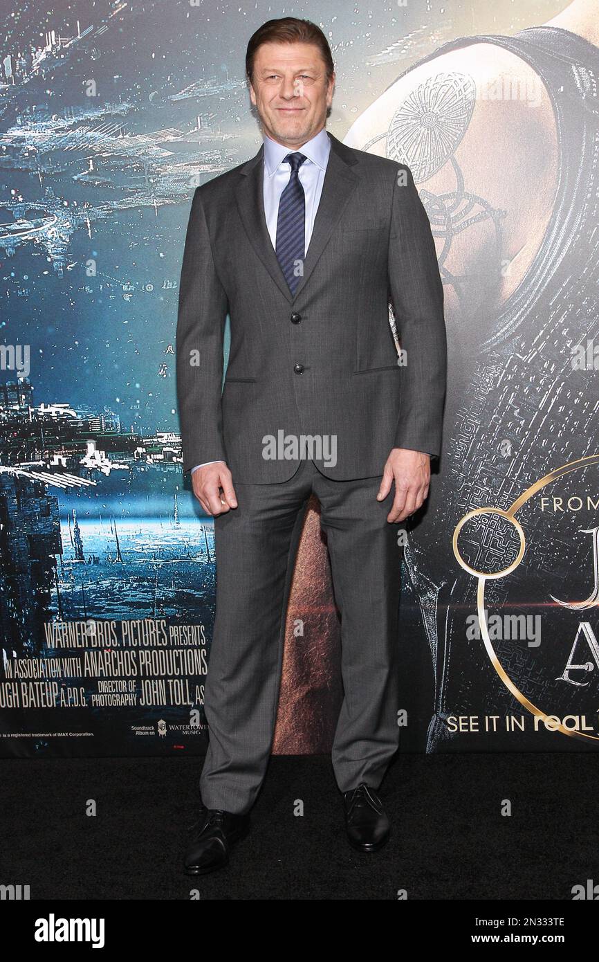 Sean Bean attends the premiere of Warner Bros. Pictures' 'Jupiter Ascending' at TCL Chinese Theatre on Monday, Feb. 2, 2015 in Hollywood, Calif. (Photo by Paul A. Hebert/Invision/AP) Stockfoto