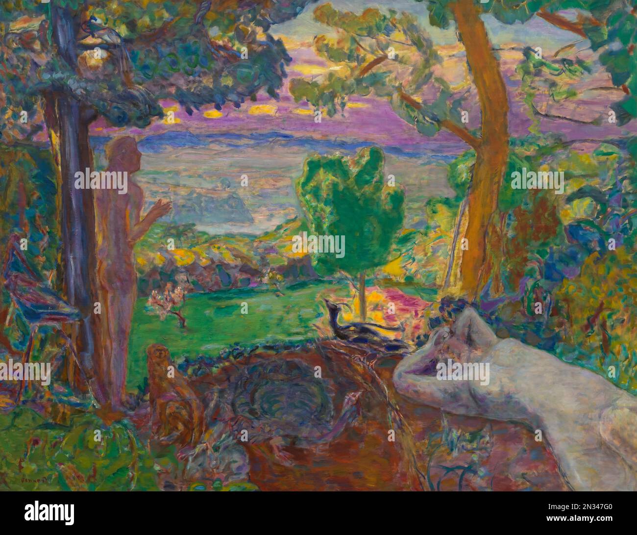 Paradies auf Erden, Pierre Bonnard, 1916-1920, Kunst Institut von Chicago, Chicago, Illinois, USA, Nordamerika Stockfoto