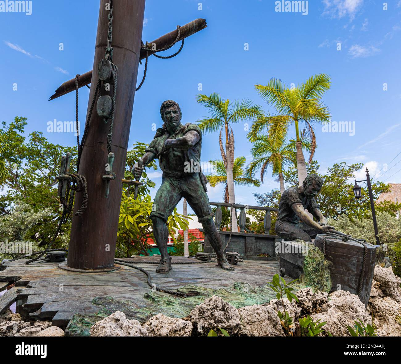 Wreckers Sculpture im Key West Historic Sculpture Garden in Key West, Florida, USA Stockfoto