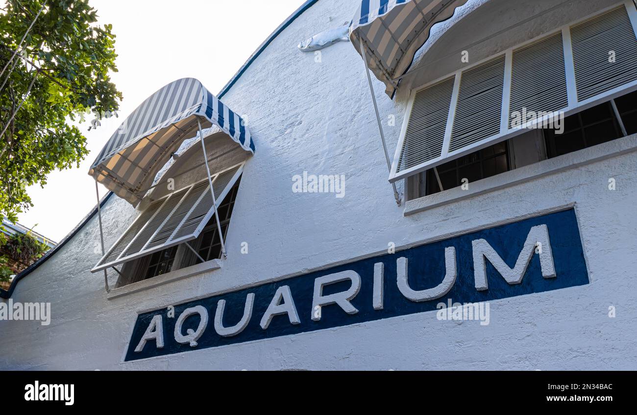 Das Old Aquarium in der Nähe von Mallory Square, Key West, Florida, USA Stockfoto