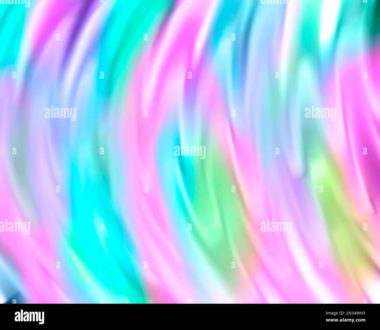 Verrückte, bewegende Welt in Pastellfarben, Pink, Blau, Grün, Violett, süß und magisch, Spaß, Fantasie für Kinder, Partys, Geburtstage, Süßigkeiten und Spiele Stockfoto