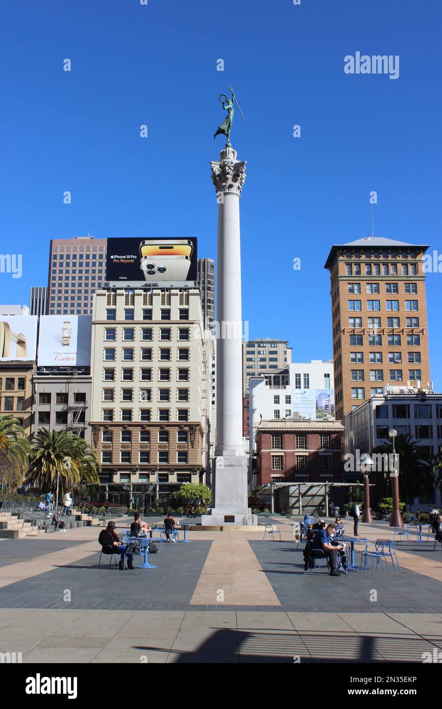 Dewey Monument, Union Square, San Francisco, Kalifornien Stockfoto