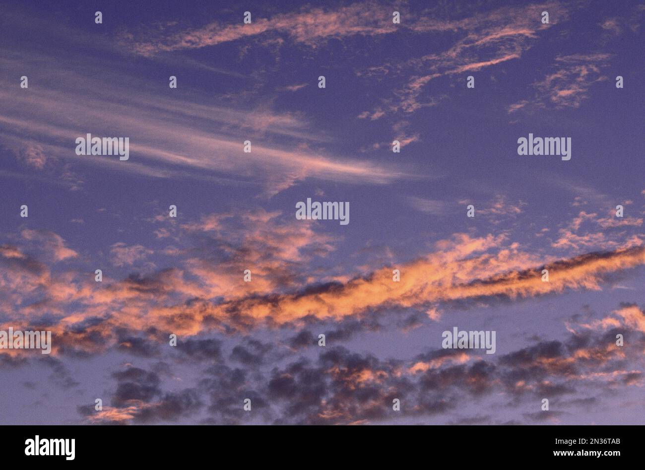 Wolken bei Sonnenuntergang Stockfoto