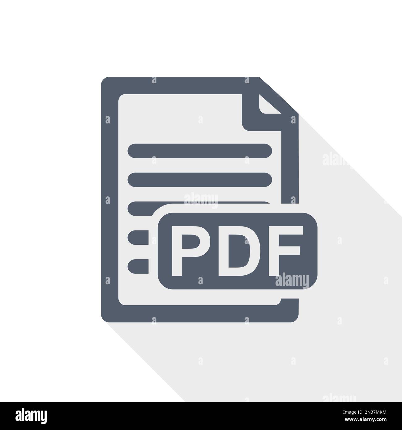 Vektorsymbol des PDF-Dokuments, Datei herunterladen Konzept Flachdesign Illustration Stock Vektor