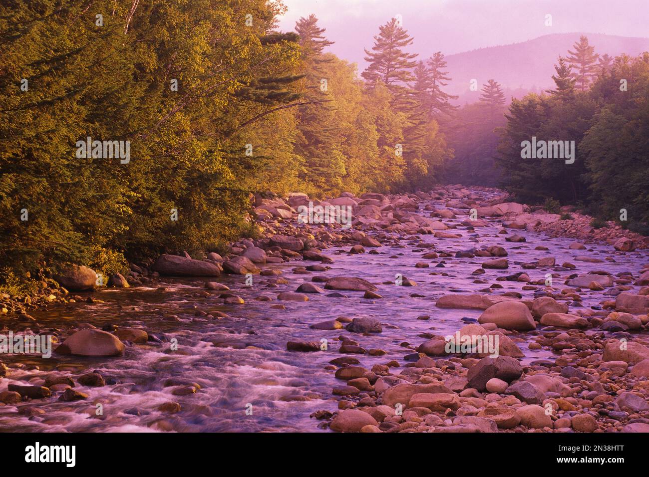 Pemigewasset River, White Mountain National Forest, New Hampshire, USA Stockfoto