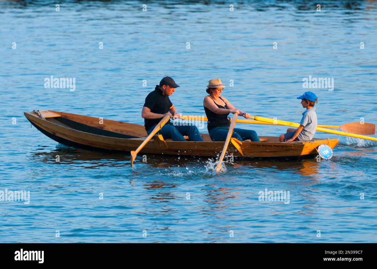 Frankreich, Loiret (45), Orléans, Loire Festival 2019, traditionelles Boot Stockfoto