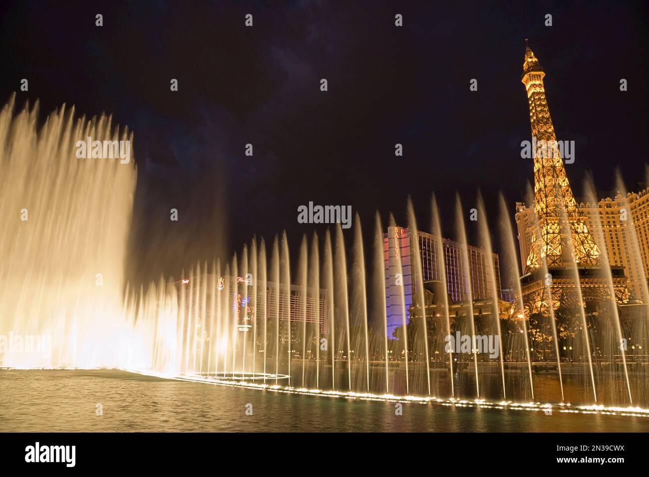 Fountains of Bellagio, Bellagio Hotel, Paradies, Las Vegas, Nevada, USA Stockfoto